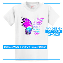 Personalised White Tee With Your Own Fantasy Artwork On Front